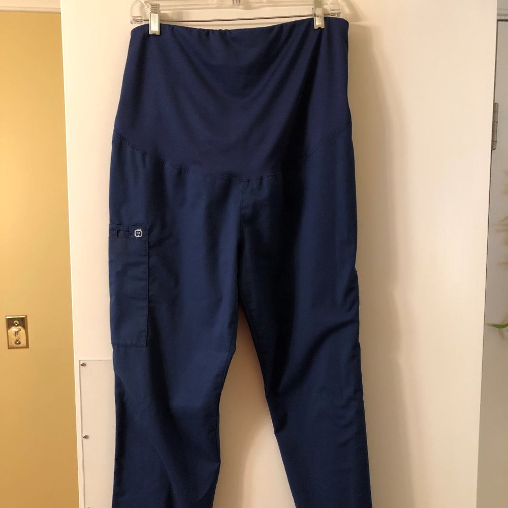 WonderWink Navy Maternity Scrub Cargo Pants Size M